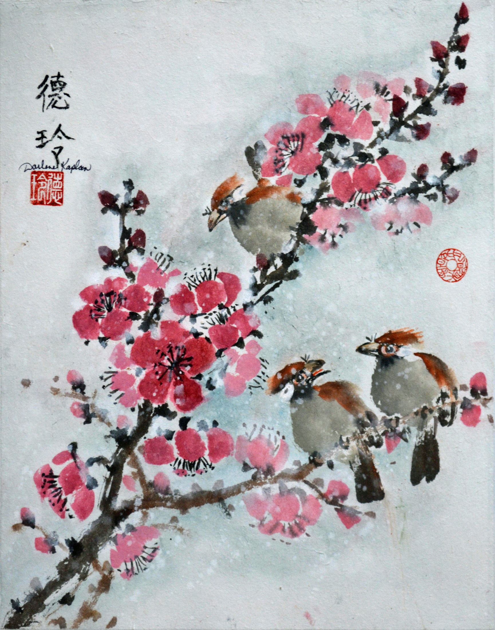Birds in Cherry Blossoms