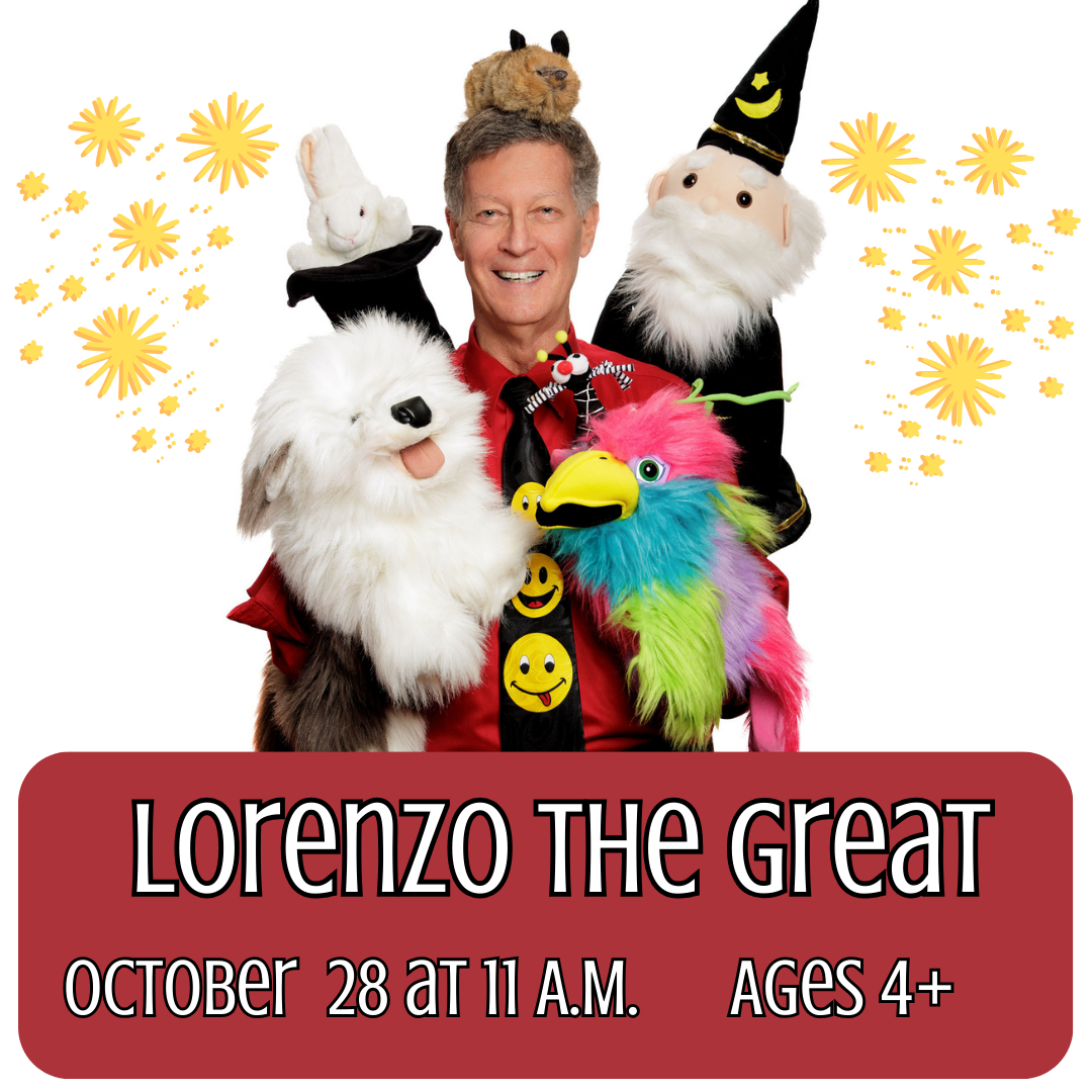 lorenzo the great. october 28 at 11 am. ages 4+