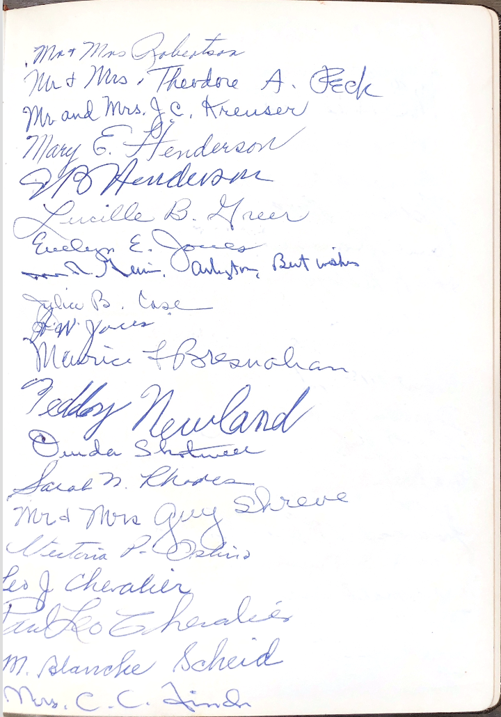 1958 grand opening guest books