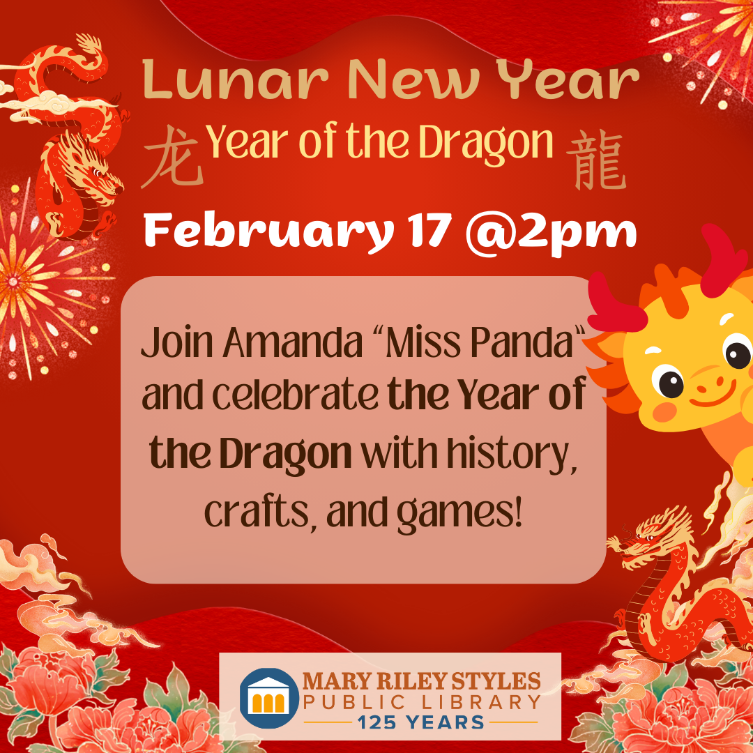 Lunar New Year Program February 17 at 2PM for school age