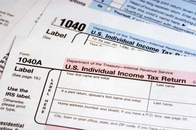 phot of tax forms