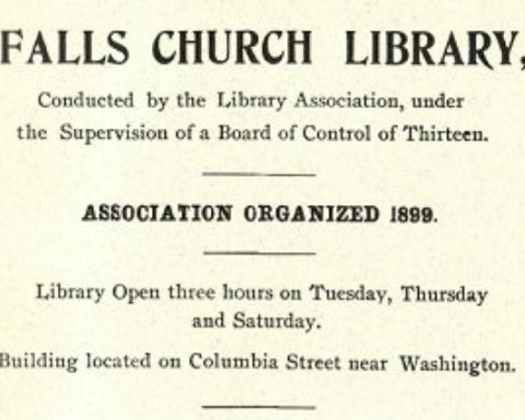 Falls Church Library 1899 Collection 