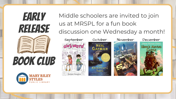 Early Release Book Club for middle Schoolers